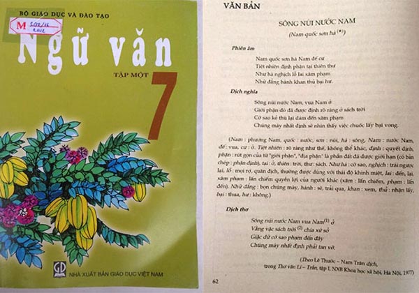 Có cần thay bản dịch bài Nam quốc sơn hà