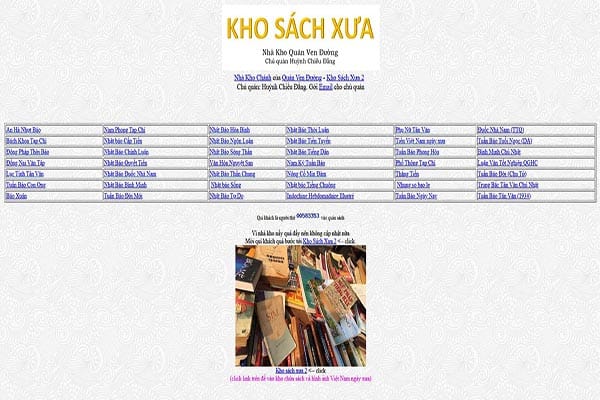 Các trang web sách xưa trước 1975
